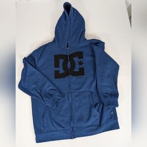 DC Trademarked Navy Full-Zip Sherpa Lined Hoodie Size XL